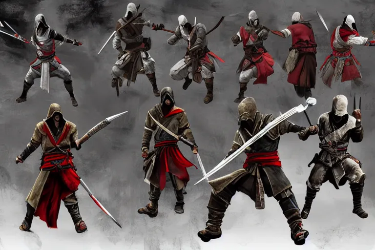 KREA - Concept art of Assassins' Creed 6: Tokyo Shinobi, for ps5, Dark,  Highly Detailed, Feudal era Japan, Shinobi, Ninja, Tokyo, Ghost of Tsushima  and Sekiro as references, Wielding Kunai, Unreal engine