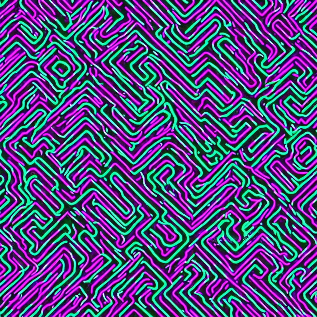 Image similar to seamless neon maze texture art, 4k