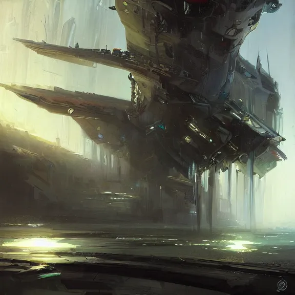 Image similar to a painting in the style of stephan martiniere and in the style of martin wong