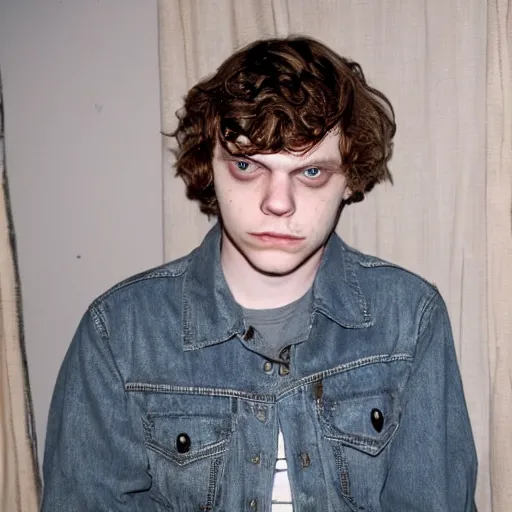 Image similar to evan peters photographed by nan goldin