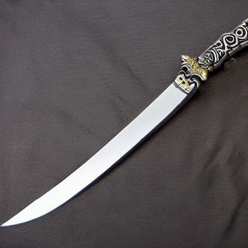 Image similar to royal silver claymore sword, ornate with rubies and amethysts