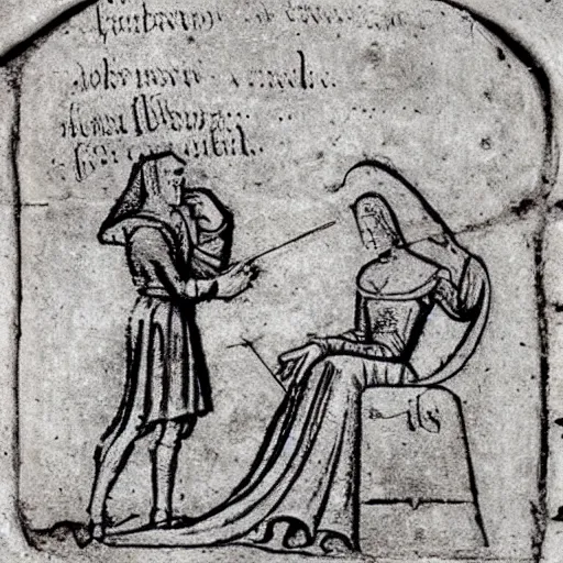 Prompt: medieval marginalia advertisement for nail polish