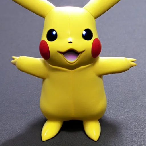 Image similar to uncanny valley pikachu