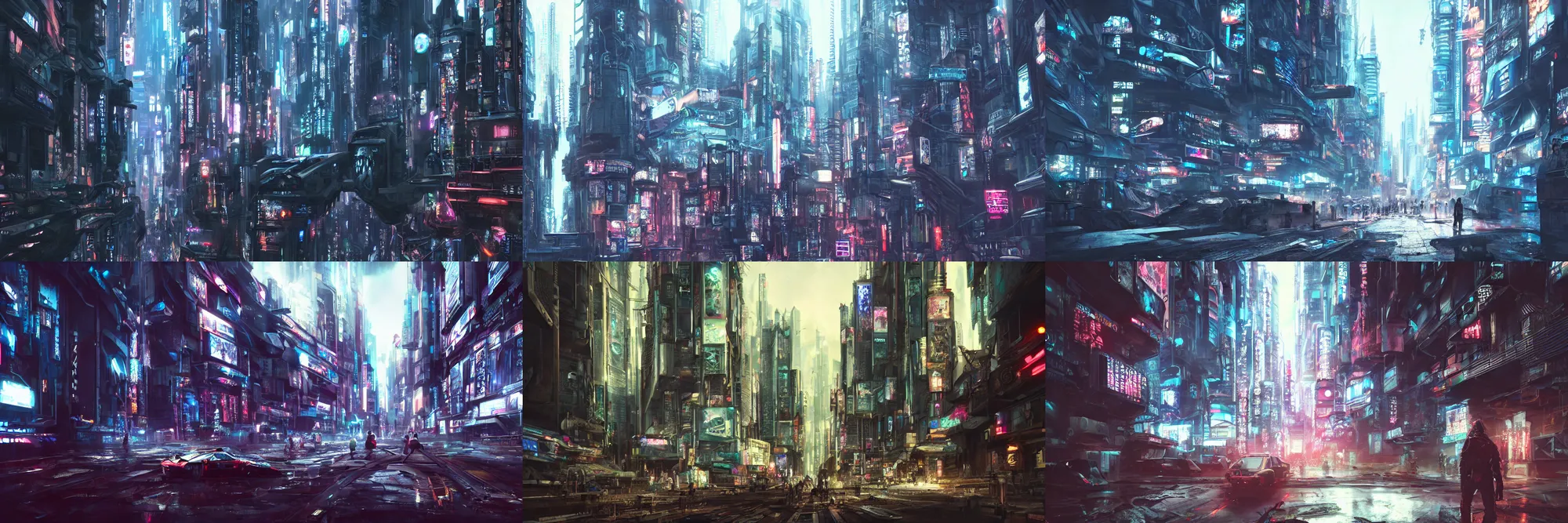 Prompt: New Tokio, year 3049, cyberpunk, extremely realistic, highly detailed, concept art, trending on artstation, depth of field, moment cinebloom filter, cinematic color,