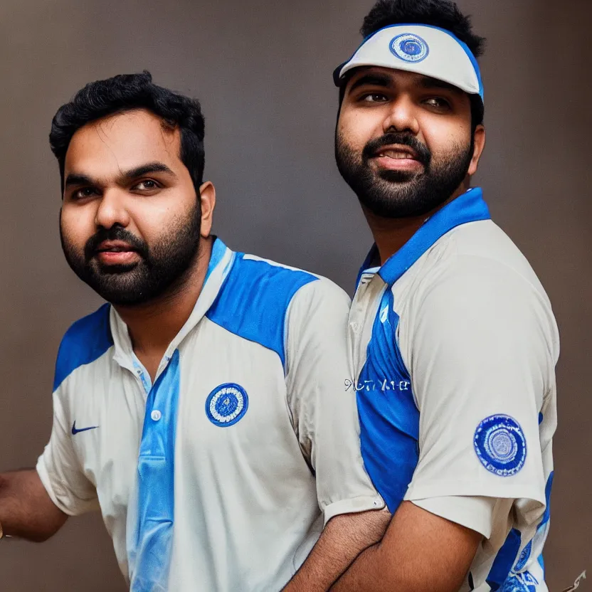 Image similar to portrait of rohit sharma as a pimp, ultra realistic, highly detailed, canon 3 5 mm photography