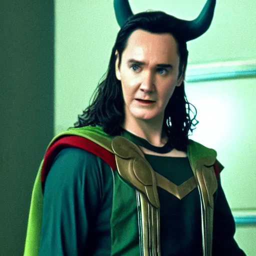 Image similar to young norm macdonald as Loki in Thor