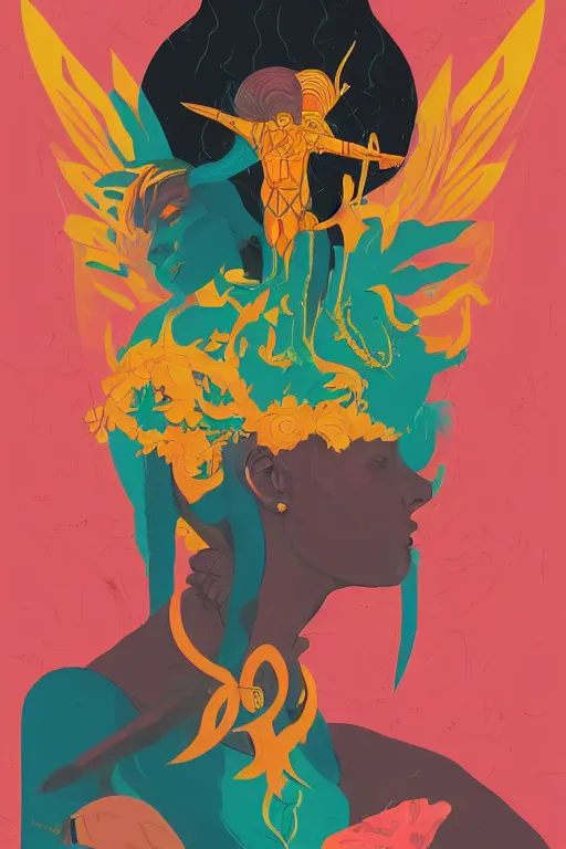 Image similar to album art for char zulu,'gaea goddess ', 3 d shapes, vector art, by sachin teng, trending on artstation