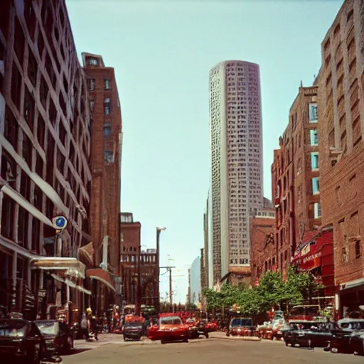 Image similar to boston days, photo, color, kodachrome, accurate, film grain