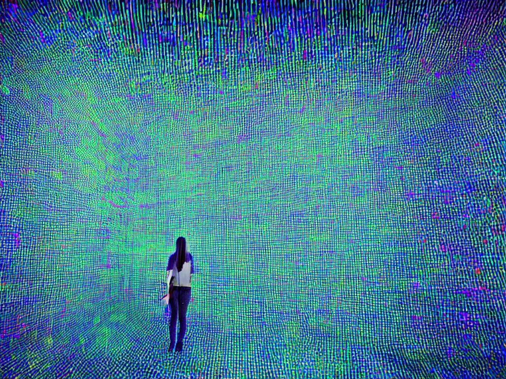 Image similar to groups of happy people in cyberspace, large layers of overlapping translucent cyberscreens projecting beautiful varied reference sheets, floating translucent graphics, dripping light drops, people hands touching light drops, perfect lighting pixel sorting