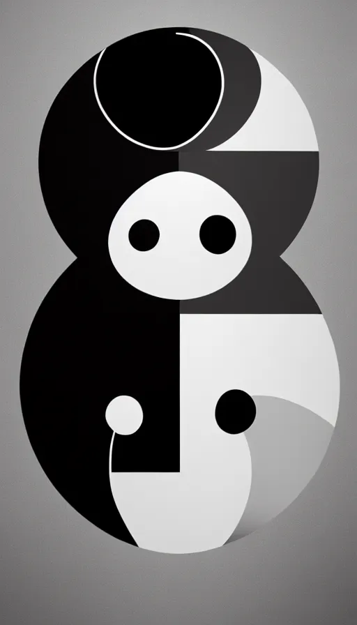 Image similar to Abstract representation of ying Yang concept, by WLOP