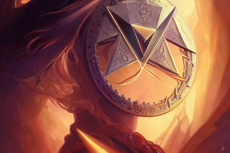 Image similar to ethereum symbol, western, d & d, fantasy, intricate, elegant, highly detailed, digital painting, artstation, concept art, matte, sharp focus, illustration, art by artgerm and greg rutkowski and alphonse mucha