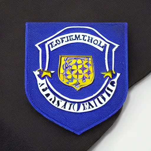 Image similar to high school badge, two - and - a - half dimensional