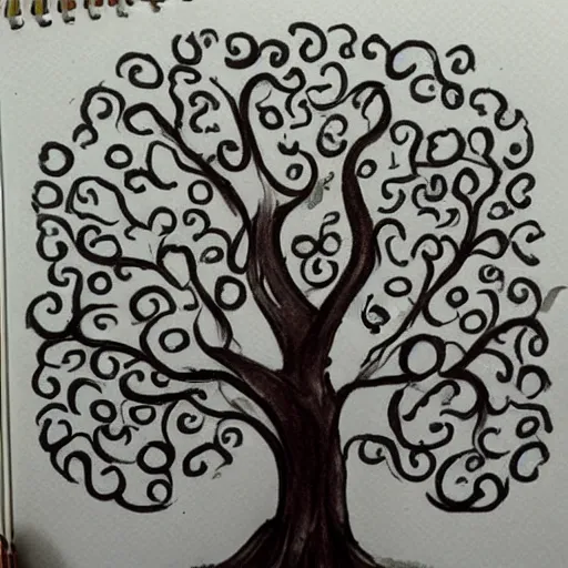 Prompt: The tree of life, top image of all time on /r/SketchPad subreddit