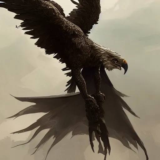 Image similar to storm eagle, by cedric peyravernay, highly detailed, excellent composition, cinematic concept art, dramatic lighting, trending on artstation