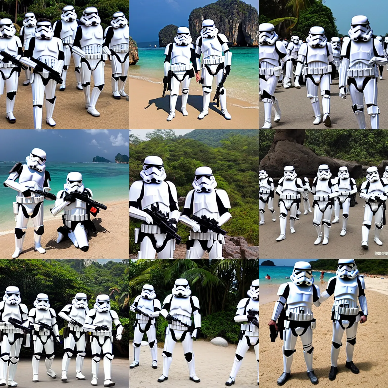 Image similar to storm troopers on holiday in thailand