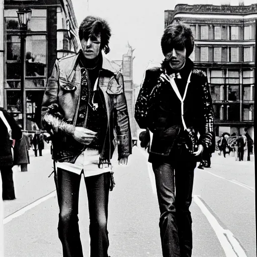 Prompt: janes gurney style, photorealistic, man punk in the street of London 1977