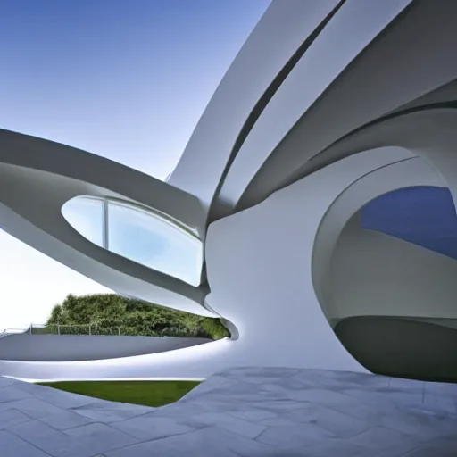 Image similar to house designed by zaha hadid