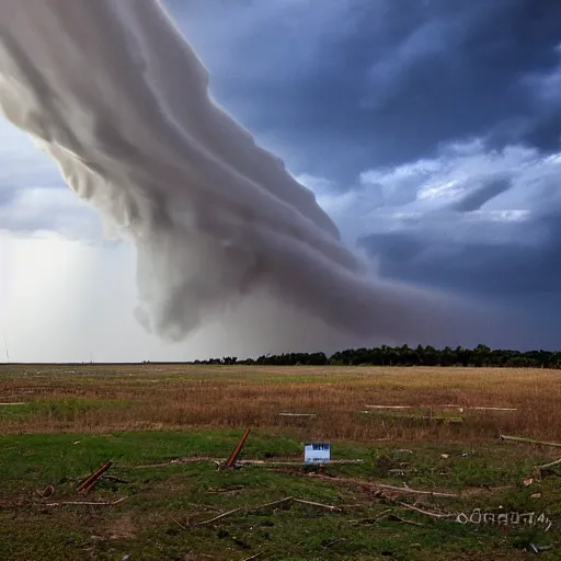 Prompt: a photograph of a tornado