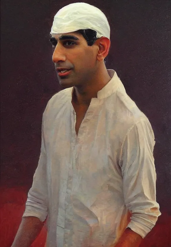 Image similar to rishi sunak in the political afterlife, rishi sunak ghost, oil painting by James gurney