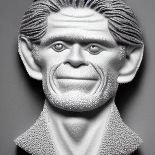 Image similar to foam willem dafoe made of foam : intricate, elegant, highly detailed, centered, smooth, sharp focus,