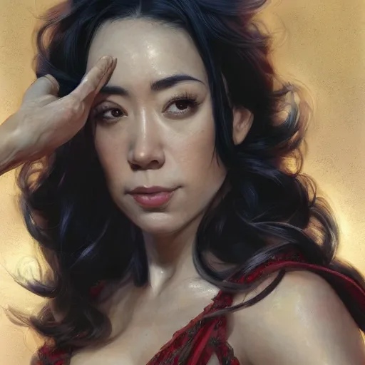 Prompt: Aimee Garcia as Albedo, professional modeling, looking down on the camera, detailed, centered, digital painting, artstation, concept art, donato giancola, Joseph Christian Leyendecker, WLOP, Boris Vallejo, Breathtaking, 8k resolution, extremely detailed, beautiful, establishing shot, artistic, hyperrealistic, beautiful face, octane render, cinematic lighting, dramatic lighting, masterpiece