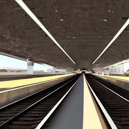 Image similar to California High Speed Rail arriving in the newly remodeled LA Union Station, 8k, photorealistic