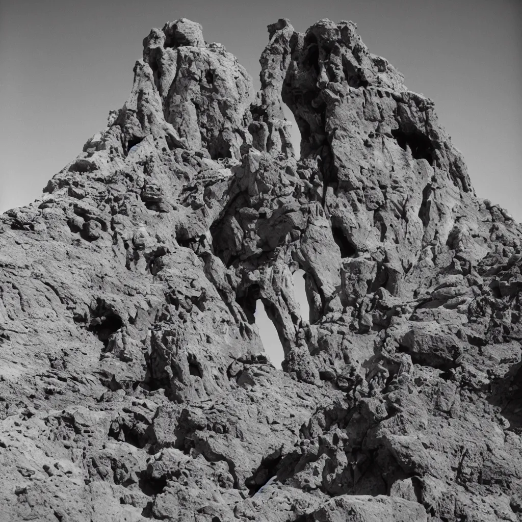 Prompt: man on mars with alien structures park guel architechture in kodak 7 0 s film look