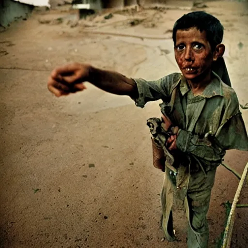 Image similar to war is over, photo by steve mccurry