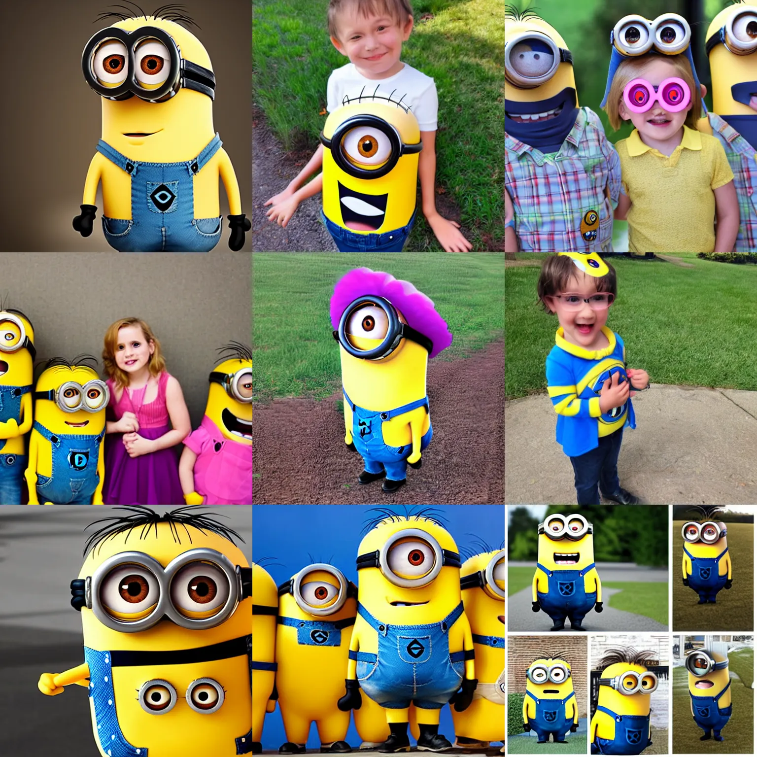 Prompt: 5-year-old as a minion