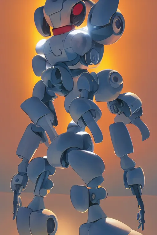 Image similar to metabots medabots medarotto medarot robot minimalist comics, behance hd by jesper ejsing, by rhads, makoto shinkai and lois van baarle, ilya kuvshinov, rossdraws global illumination ray tracing hdr radiating a glowing aura