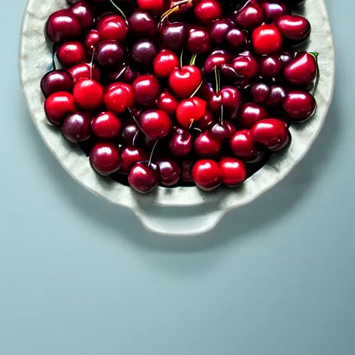 Prompt: a perfect photo of close-up cherries. Behance