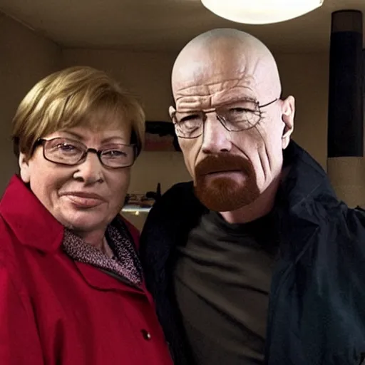 Image similar to walter white with michelle bachelet