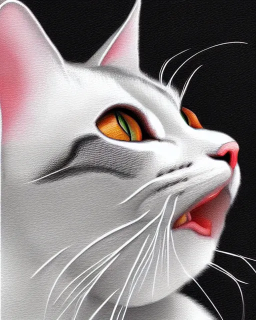 Image similar to cat logo, elegant, highly detailed, digital painting, masterpiece.