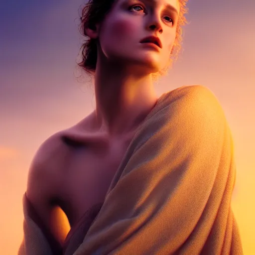 Image similar to photographic portrait of a stunningly beautiful renaissance replicant female in soft dreamy light at sunset, contemporary fashion shoot, by edward robert hughes, annie leibovitz and steve mccurry, david lazar, jimmy nelsson, breathtaking, 8 k resolution, extremely detailed, beautiful, establishing shot, artistic, hyperrealistic, beautiful face, octane render