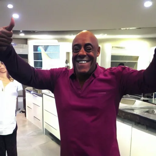 Image similar to ainsley harriot thumbs up to camera