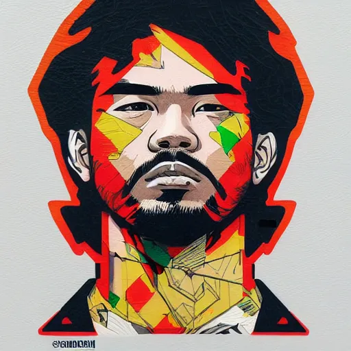 Image similar to Supreme x Violent Ken Profile Picture by Sachin Teng, asymmetrical, Organic Painting , Matte Painting, geometric shapes, hard edges, graffiti, street art,:2 by Sachin Teng:4