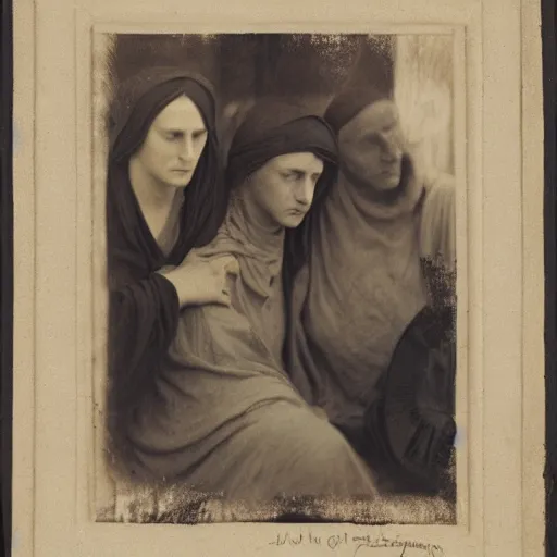 Image similar to photo of 3 women at the tomb of jesus by julia margaret cameron