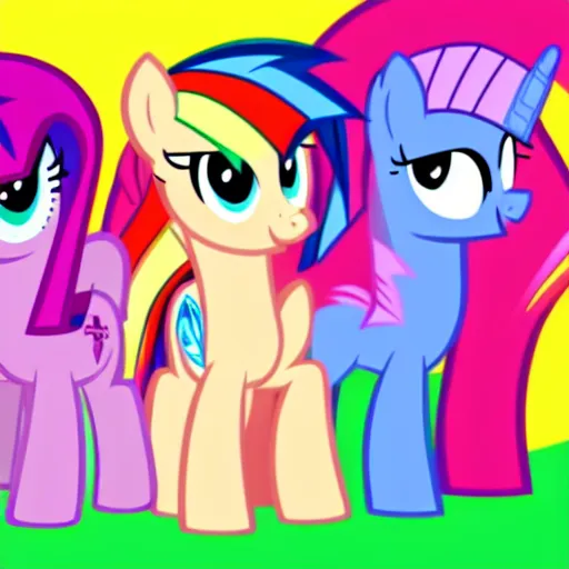 My Little Ponies characters , Pinkie Pie Rainbow Dash Twilight