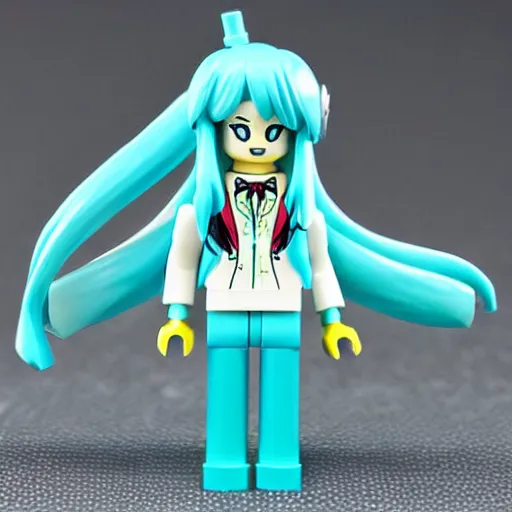 Prompt: hatsune miku lego figure