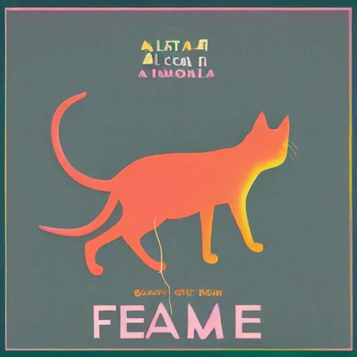 Image similar to gray cat as a tame Impala album