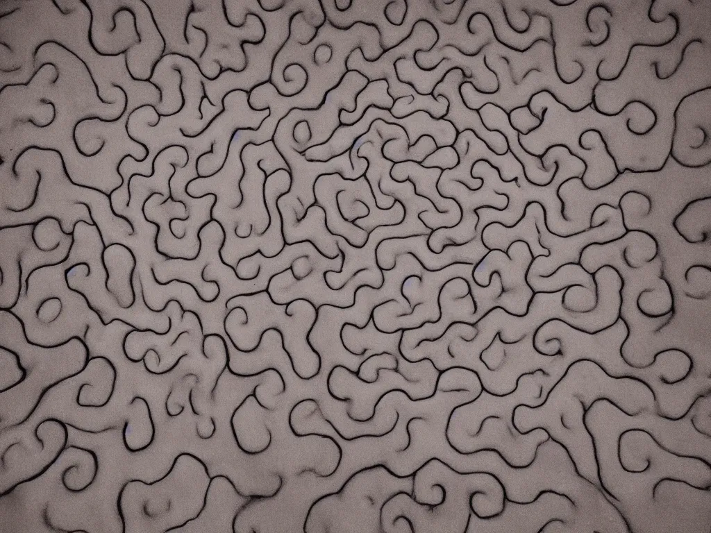 Image similar to humans forming from swirls of grey clay