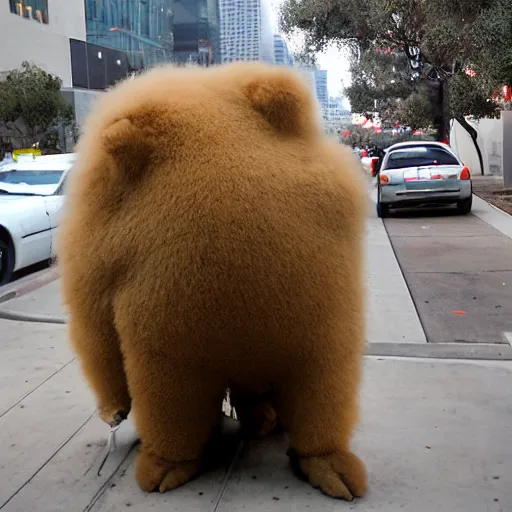 Image similar to LOS ANGELES CA, JAN 8 2010: One of the most fluffy friendly huge huggable creatures that emerged from the opening of the hellmouth.