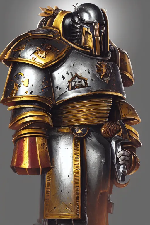 Image similar to armor portrait heros warhammer 4 0 k horus heresy fanart - the primarchs emperor by johannes helgeson animated with vfx concept artist & illustrator global illumination ray tracing hdr fanart arstation zbrush central hardmesh 8 k octane renderer comics stylized