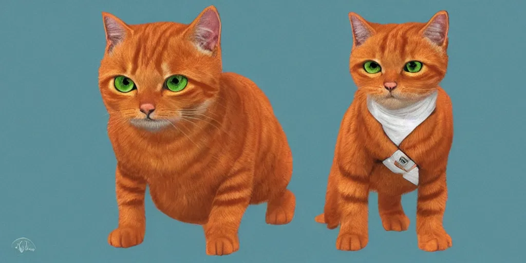 Image similar to Orange tabby cat Jedi, star wars, concept art