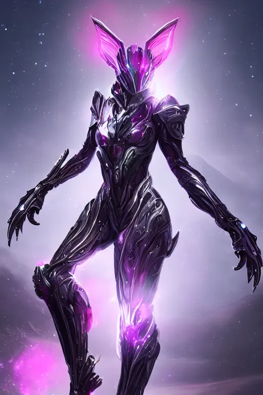 Prompt: galactic hyperdetailed elegant beautiful stunning giantess valkyr warframe goddess paw shot, sharp spines, sharp metal ears, smooth purple eyes, smooth fuschia skin, silver armor, bigger than galaxy, epic proportions, epic scale, epic size, warframe fanart, destiny, furry, dragon art, goddess art, giantess art, furaffinity, octane render