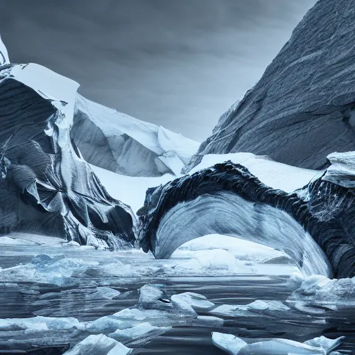 Prompt: hollow spirit of antarctica, cinematic, establishing shot, extremely high detail, photo realistic, cinematic lighting, intricate line drawings, 8k resolution