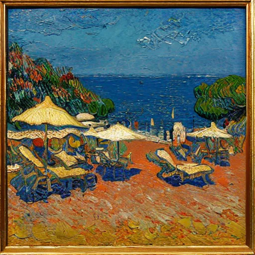 Image similar to rich and indulgent oil paint impasto reliefs, positano beach scene, an artwork by charles w. bartlett and jackson pollack and colin campbell cooper and very slight influence of van gogh
