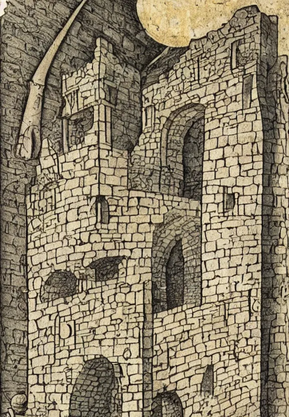 Image similar to Clear and detailed medieval illustration of a medieval jail