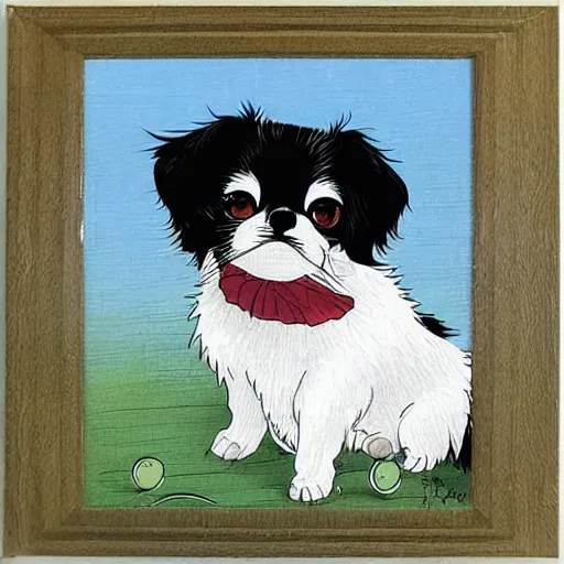 Prompt: a carton japanese chin, studio ghibli style