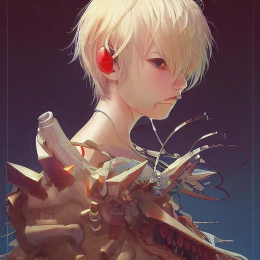 Image similar to prompt : ragnarok online portrait soft light painted by james jean and katsuhiro otomo and erik jones, inspired by akira anime, smooth face feature, intricate oil painting, high detail illustration, sharp high detail, manga and anime 1 9 9 9